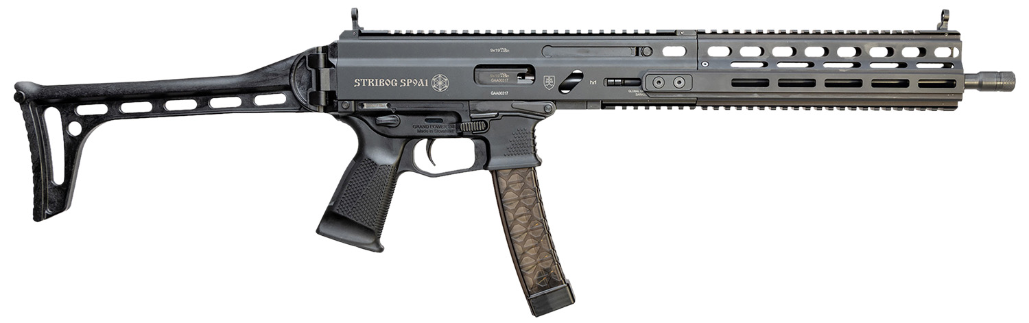 Grand Power Stribog SP9A1 9mm 16″ 30+1 Side-Folding Black